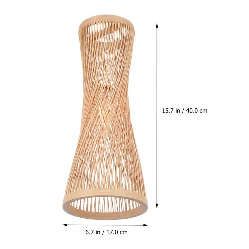 Asian - Inspired Rattan Woven Bamboo Chandelier - Artistic Ceiling Lamp For Home Cafe And