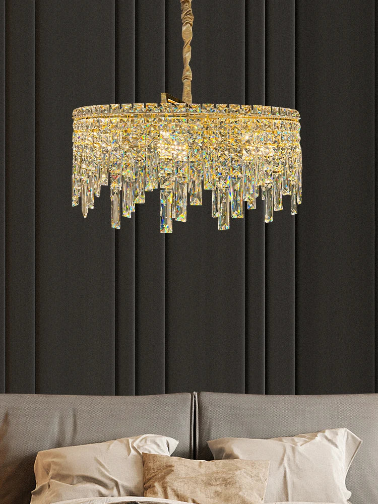 Elegant Golden Round Chandelier - A Creative New Design For Living Rooms Dining And More Chandelier