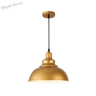 Aaliyah - Adjustable Industrial Dome Pendant Light Gold / 12’ Lighting