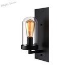 Abigail - Industrial Chic Wall Sconce With Clear Glass Shade Wall Light