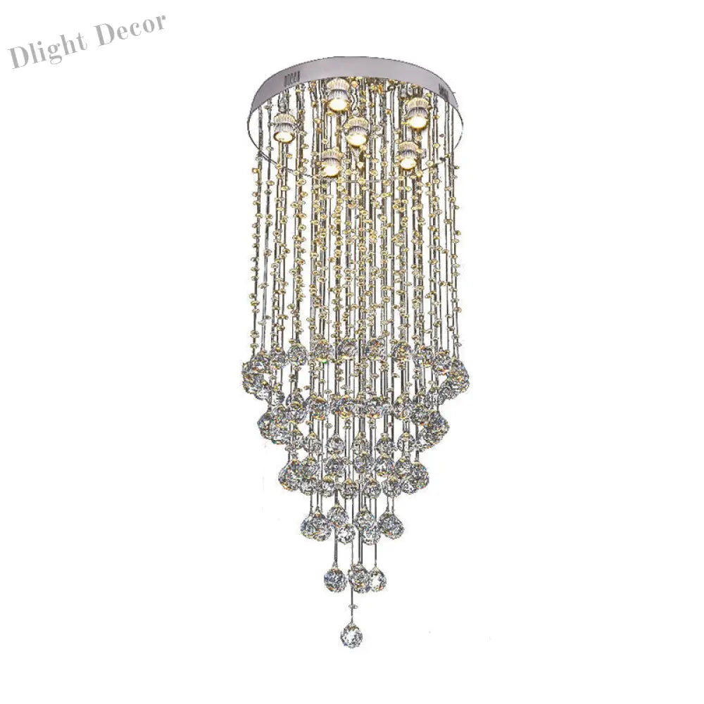 Adaline Elegance Meets Sparkling Light: Minimalist Crystal Flush Mount Ceiling Light