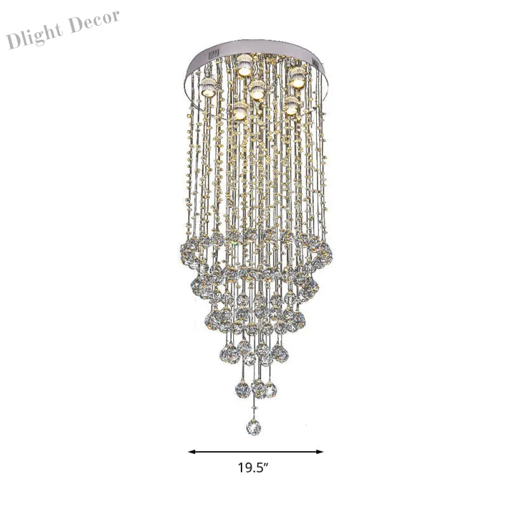 Adaline Elegance Meets Sparkling Light: Minimalist Crystal Flush Mount Ceiling Light