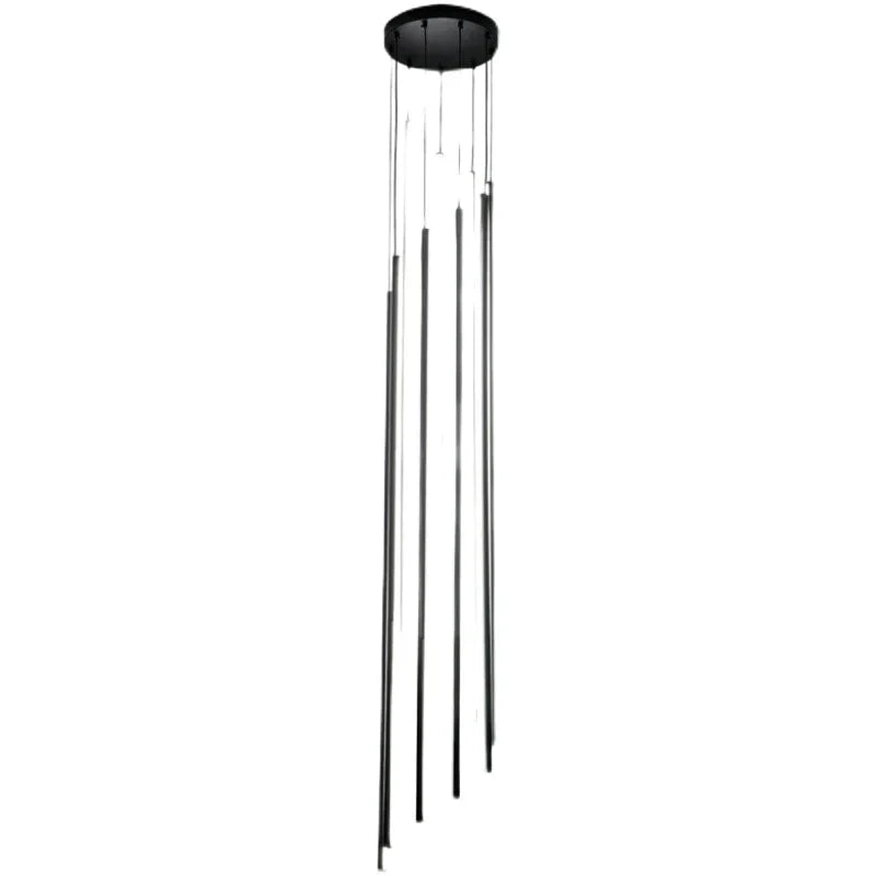 Harper’s Black Stair Long Led Chandelier - A Modern Masterpiece For Elegance And Sophistication