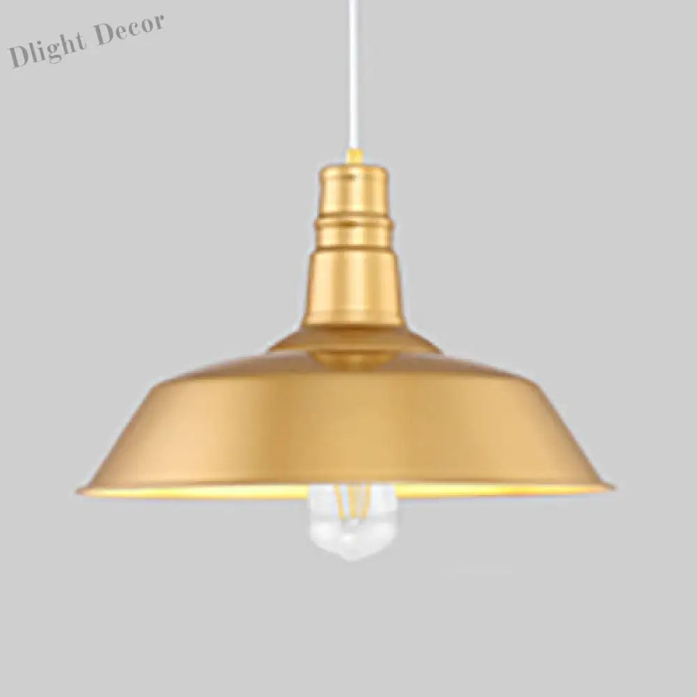 Aiden’s Industrial Pendant: Warm Elegance & Rustic Charm (Gold Finish 2 Sizes) Gold / 14’