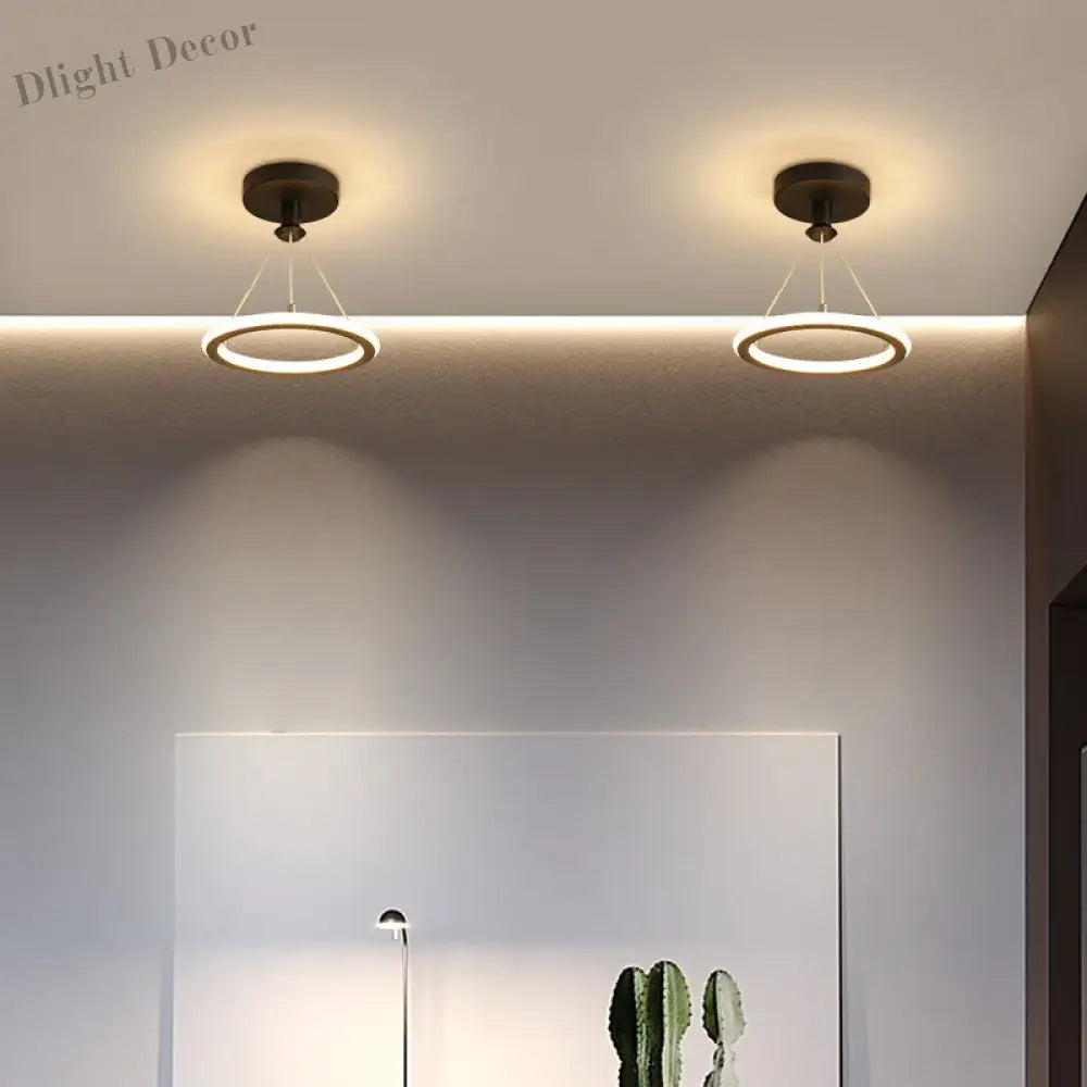 Aisle Entrance Way Corridor Led Ceiling Light - Modern Nordic Round Bistro Lamp Ideal For Indoor