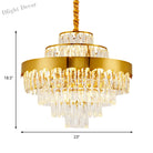 Alessandra Gold Cascade: Crystal Elegance For Your Dining Room Chandelier