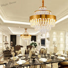 Alessandra Gold Cascade: Crystal Elegance For Your Dining Room Chandelier