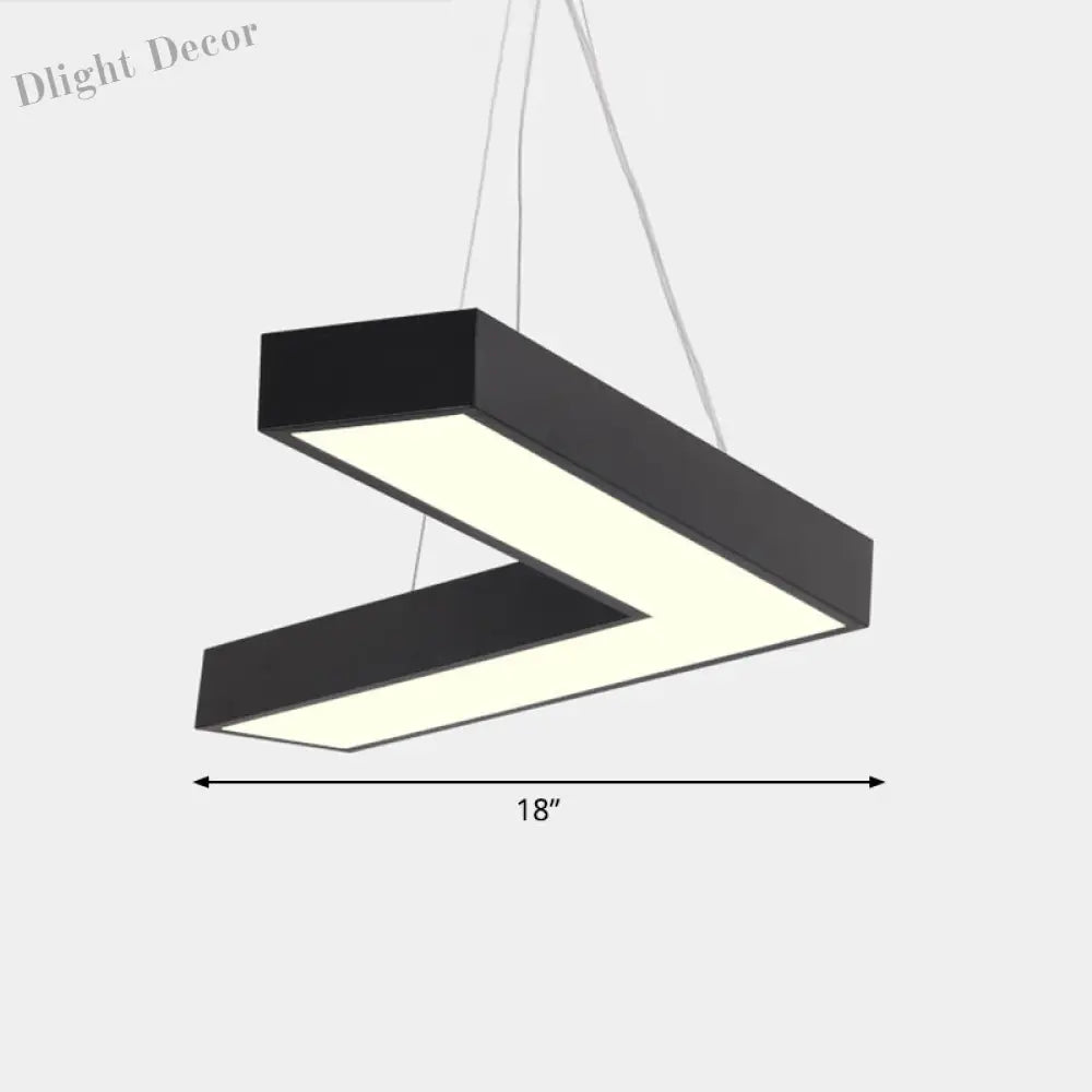 Alexandra Modern V - Shape Ceiling Light - Led Flush Mount In Black Or White Pendant Lighting