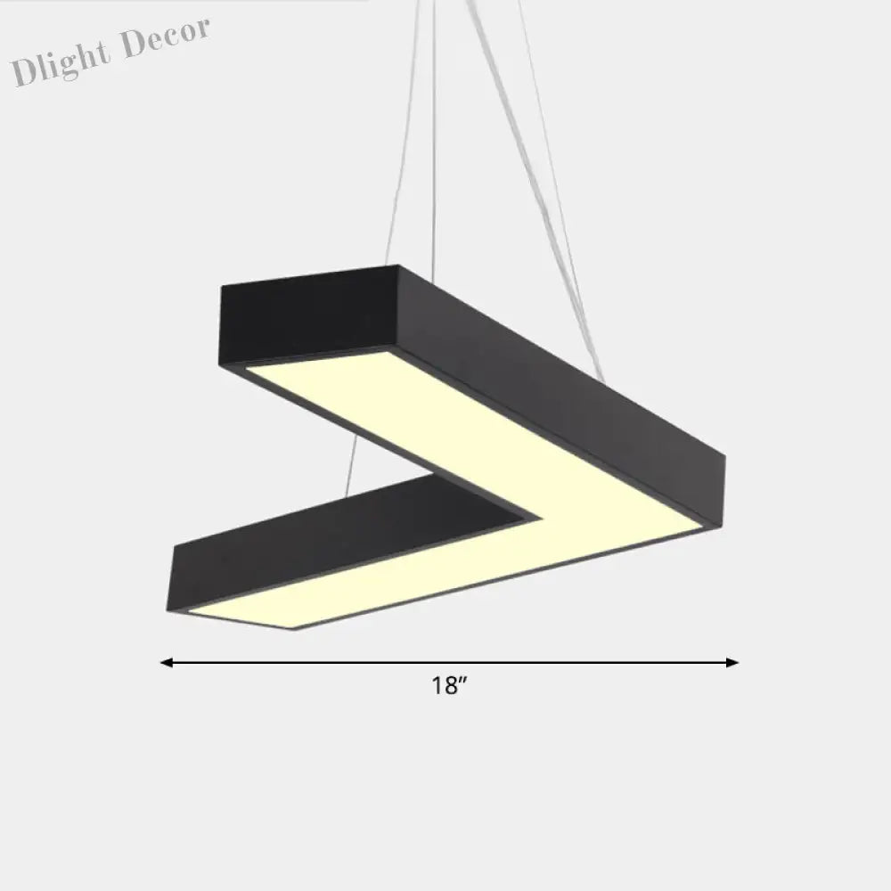 Alexandra Modern V - Shape Ceiling Light - Led Flush Mount In Black Or White Pendant Lighting