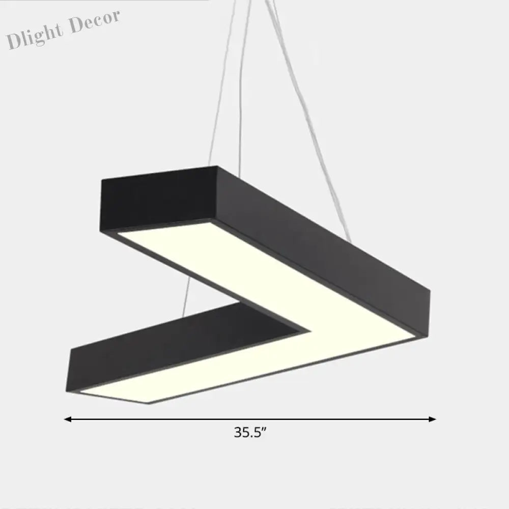 Alexandra Modern V - Shape Ceiling Light - Led Flush Mount In Black Or White Pendant Lighting