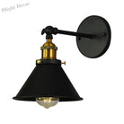 Alice - Industrial Black And Brass Flared Sconce Wall Lamp