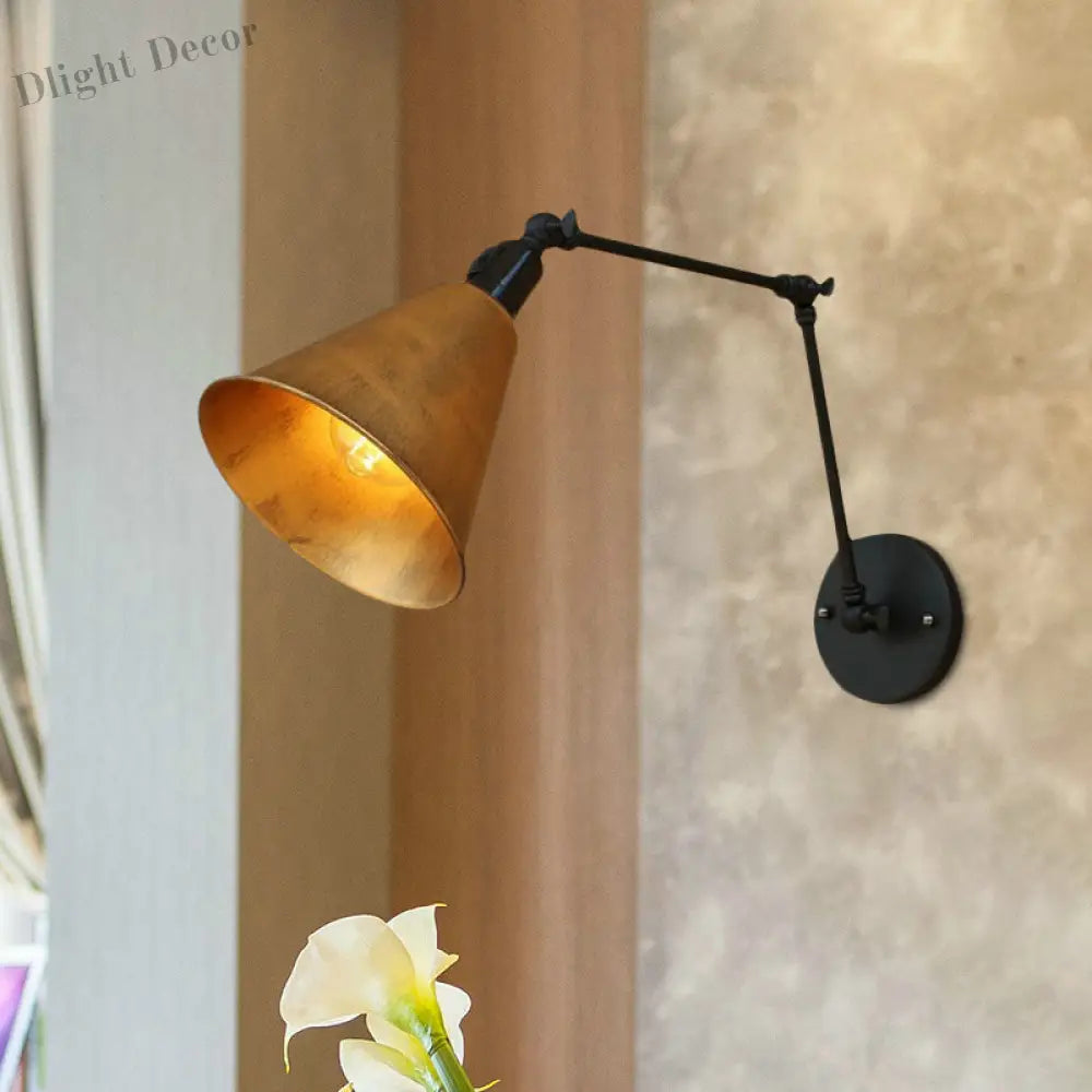 Alistair’s Industrial Wall Sconce - Classic 1 - Light Swing Arm Wall Light