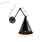 Alistair’s Industrial Wall Sconce - Classic 1 - Light Swing Arm Wall Light