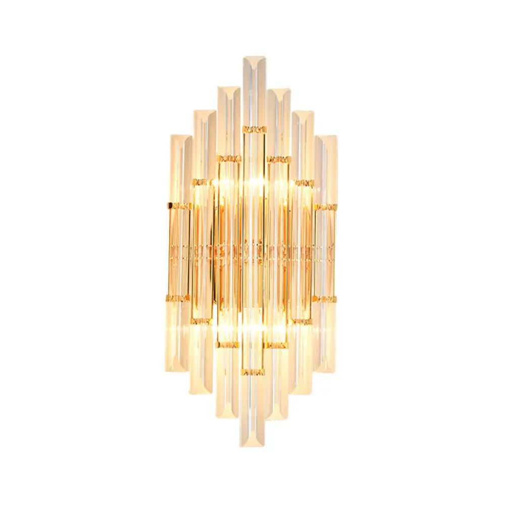 Alivia Elegance Meets Sparkling Brilliance: The Gold Crystal Wall Sconce (1 - 3 Lights) / B Wall