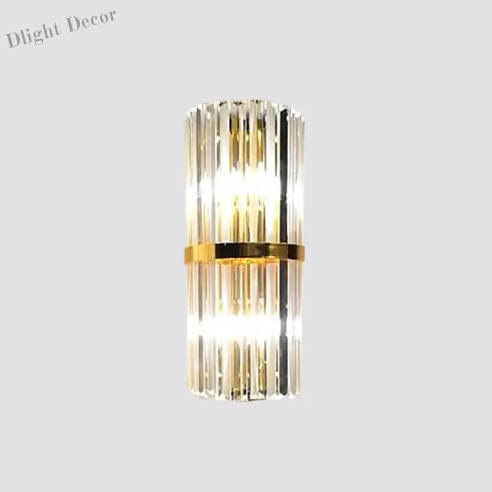 Alivia Elegance Meets Sparkling Brilliance: The Gold Crystal Wall Sconce (1 - 3 Lights) Wall Light