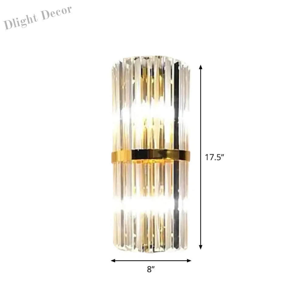 Alivia Elegance Meets Sparkling Brilliance: The Gold Crystal Wall Sconce (1 - 3 Lights) Wall Light