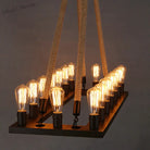 Amelia - Industrial Chandelier With 16 Rectangular Lights (Perfect For Cafes) Pendant Lighting