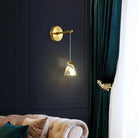 Amelia - Postmodern Light Luxury Brass Crystal Bedroom Warm Bedside Wall Lamp Creative Led Living