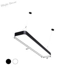 Amelia’s Elegant Rectangle Pendant: Modern Illumination In Black & White Pendant Lights