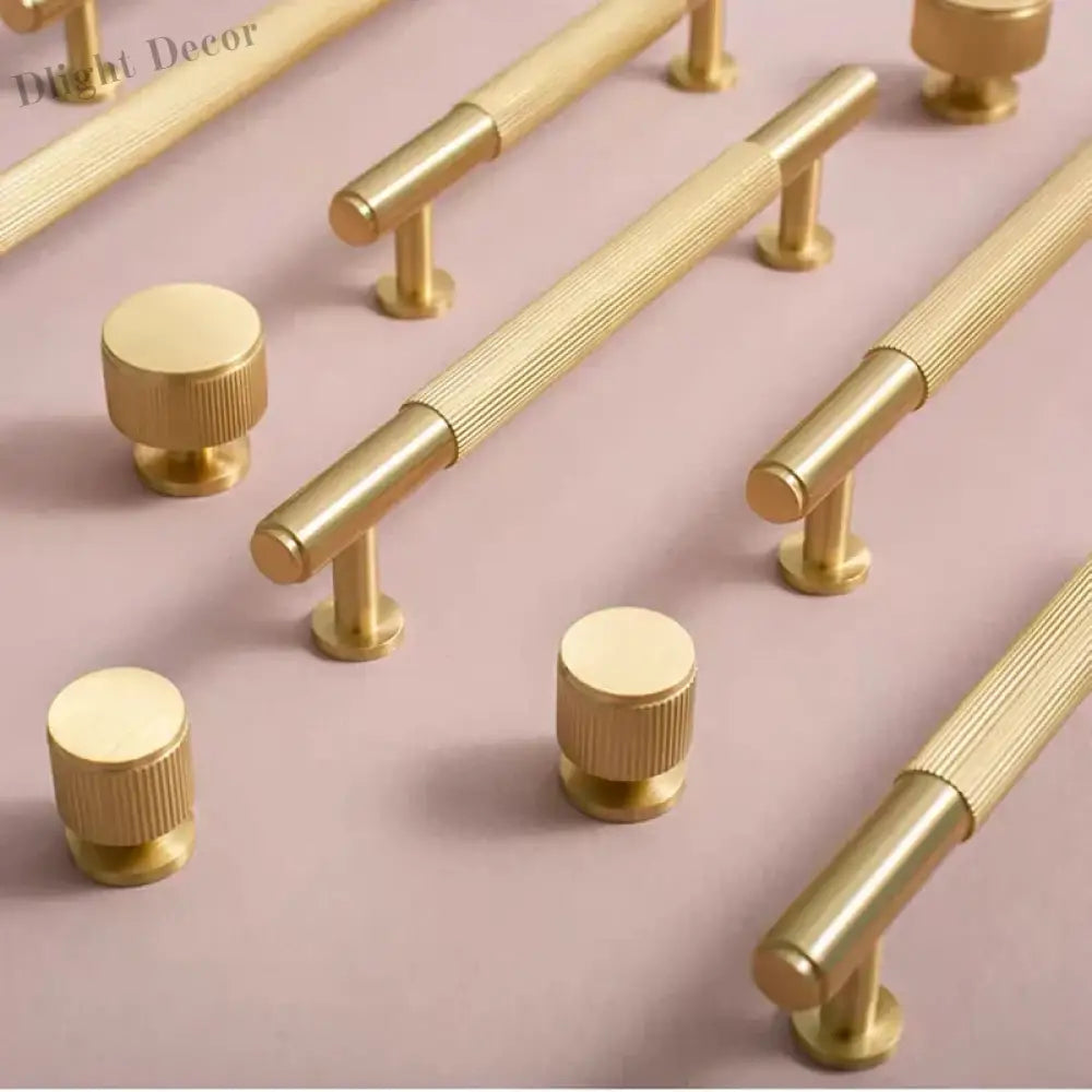 American Style Brass Cabinet Handles – Light Luxury Extended Wardrobe Door Pulls Handles