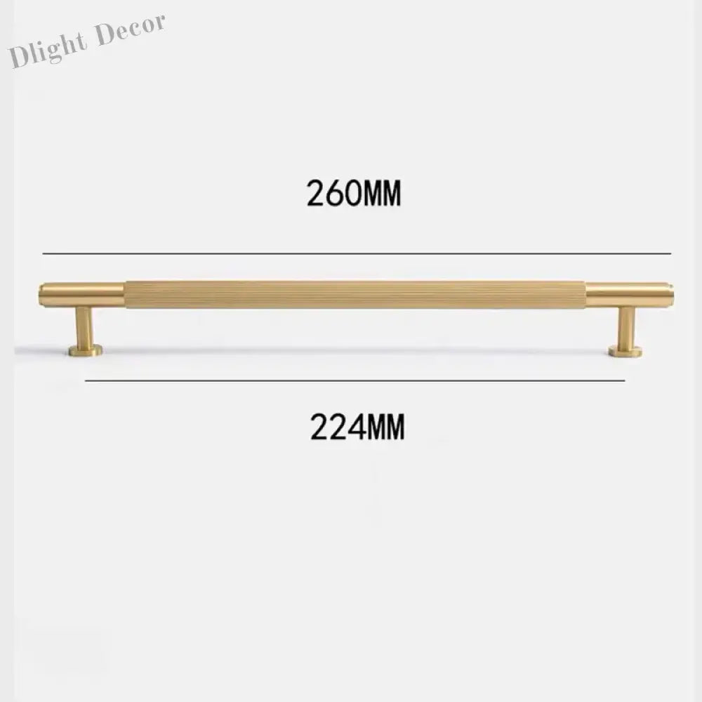 American Style Brass Cabinet Handles – Light Luxury Extended Wardrobe Door Pulls 9015-1-260 Handles