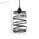 Amy Modern Black Pendant - Industrial Swirl Design Lighting