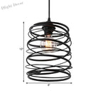 Amy Modern Black Pendant - Industrial Swirl Design Lighting