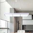 Anaïs’s Minimalist Led Pendant Light - Sleek Acrylic Rectangle For Office And Dining White Lights