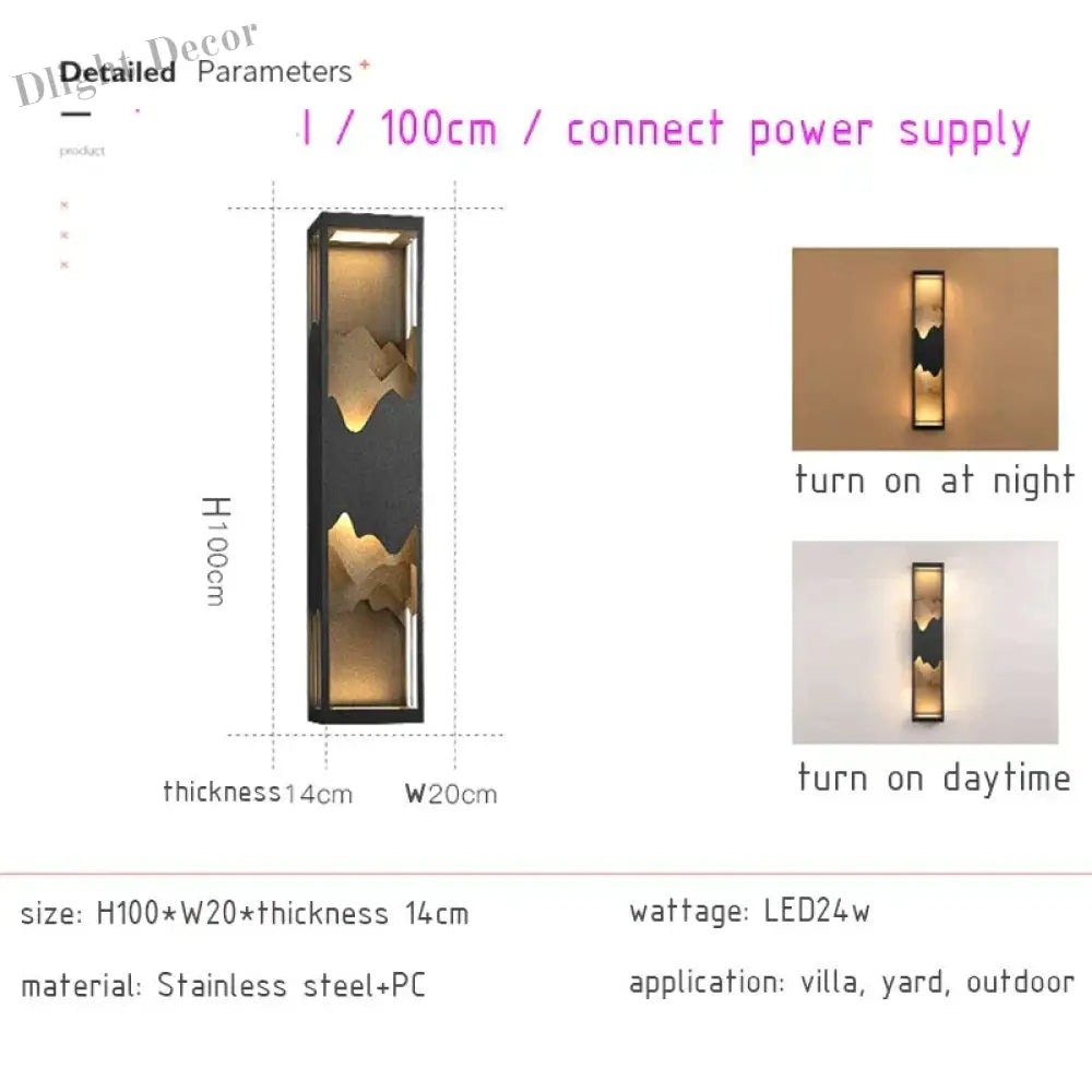 Anaïs’s Waterproof Solar Led Outdoor Light - Chic Garden And Street Lamps H100Cm Power Supply Wall