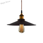 Andrea Metal Pendant Light With Pulley - Black Flare Design For Living Room