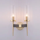 Angelina Elegance Meets Warm Illumination: The Gold Fluted Glass Wall Light 2 / Brass Wall Lamp