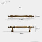Antique American Brass Cabinet Handle – Bronzed Wardrobe Pull Bar and Drawer Knob 143mm bar Handles
