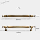 Antique American Brass Cabinet Handle – Bronzed Wardrobe Pull Bar and Drawer Knob 208mm bar Handles