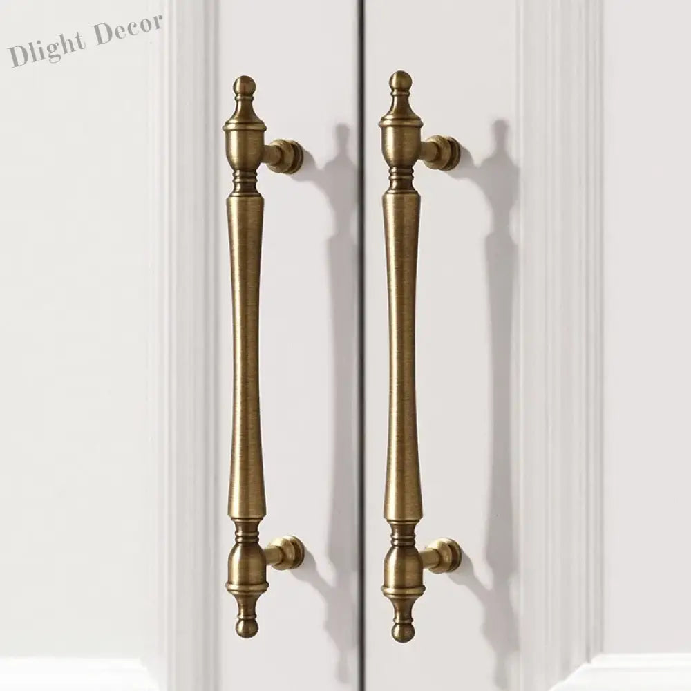 Antique American Brass Cabinet Handle – Bronzed Wardrobe Pull Bar and Drawer Knob Handles