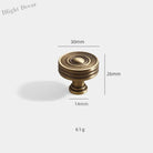 Antique Brass Furniture Cabinet Handle – American Vintage Wardrobe Knob and Drawer Pull 30mm knob Handles