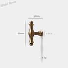 Antique Brass Furniture Cabinet Handle – American Vintage Wardrobe Knob and Drawer Pull 50mm bar Handles