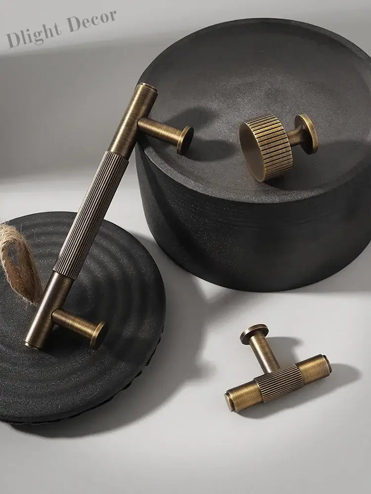 Antique Brass Furniture Handles – Bronze Plated Cabinet Pulls and Wardrobe Bar Knobs Handles