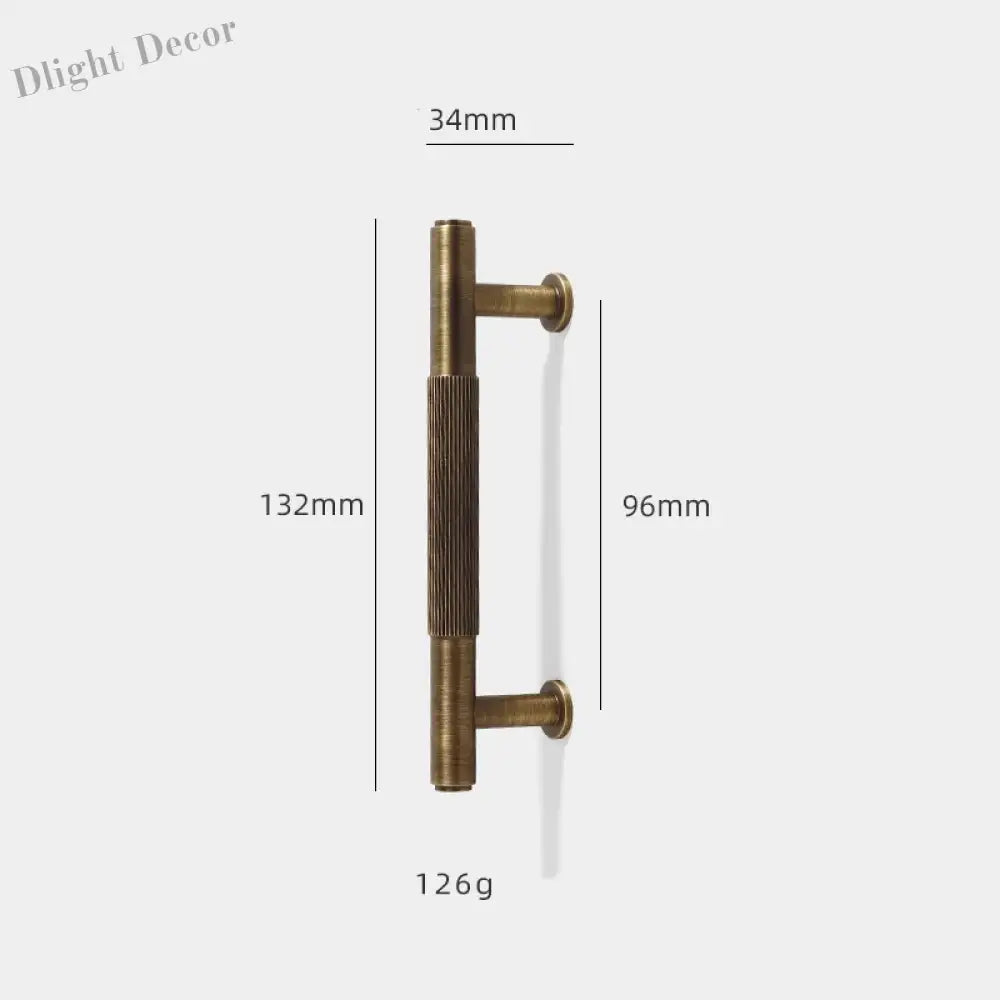 Antique Brass Furniture Handles – Bronze Plated Cabinet Pulls and Wardrobe Bar Knobs 132mm Handles