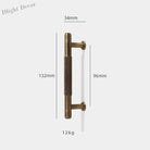 Antique Brass Furniture Handles – Bronze Plated Cabinet Pulls and Wardrobe Bar Knobs 132mm Handles