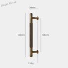 Antique Brass Furniture Handles – Bronze Plated Cabinet Pulls and Wardrobe Bar Knobs 160mm Handles