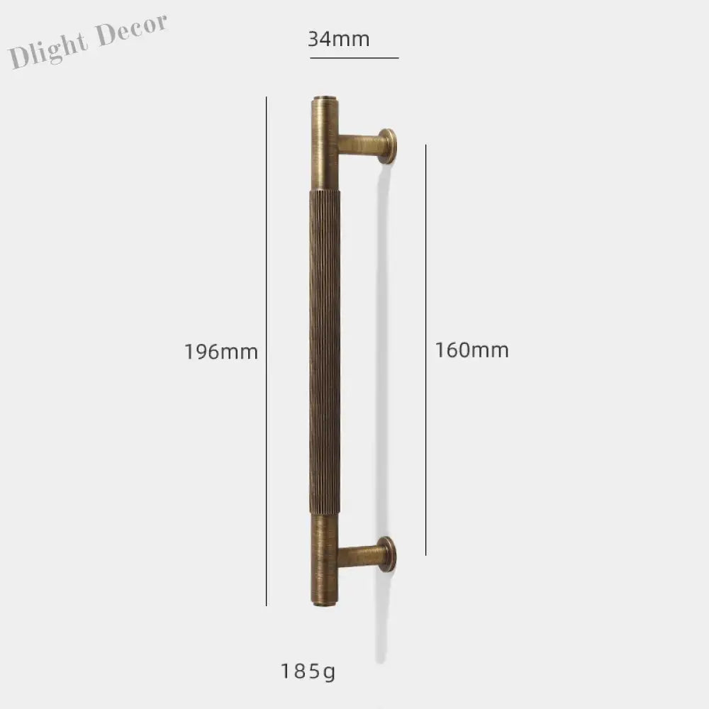 Antique Brass Furniture Handles – Bronze Plated Cabinet Pulls and Wardrobe Bar Knobs 196mm Handles
