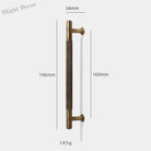 Antique Brass Furniture Handles – Bronze Plated Cabinet Pulls and Wardrobe Bar Knobs 196mm Handles