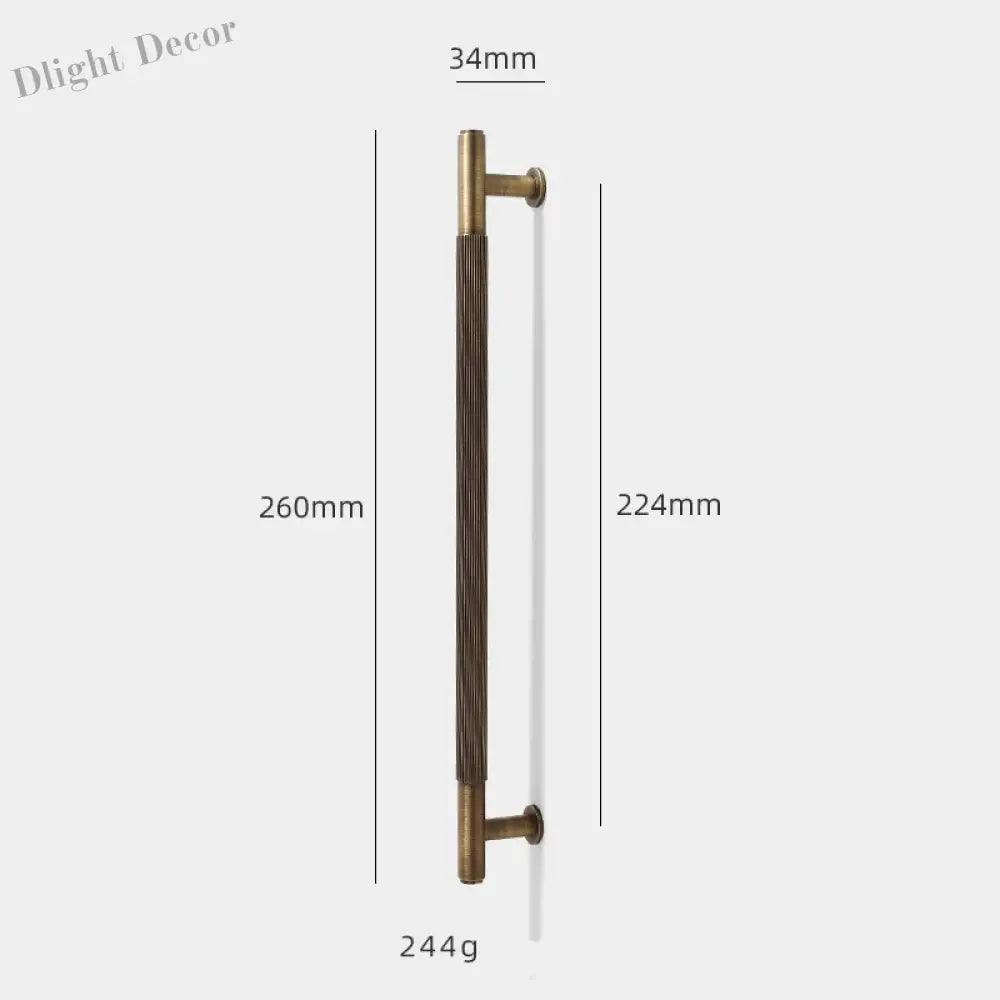 Antique Brass Furniture Handles – Bronze Plated Cabinet Pulls and Wardrobe Bar Knobs 260mm Handles