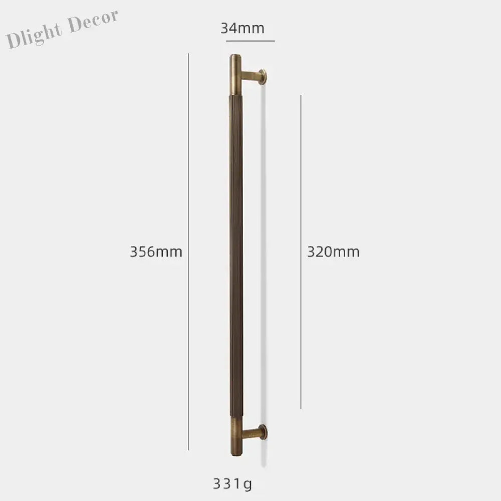 Antique Brass Furniture Handles – Bronze Plated Cabinet Pulls and Wardrobe Bar Knobs 356mm Handles
