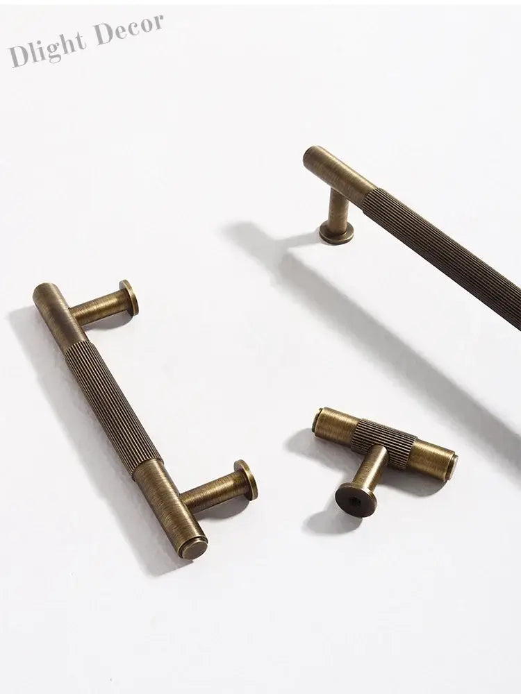 Antique Brass Furniture Handles – Bronze Plated Cabinet Pulls and Wardrobe Bar Knobs Handles