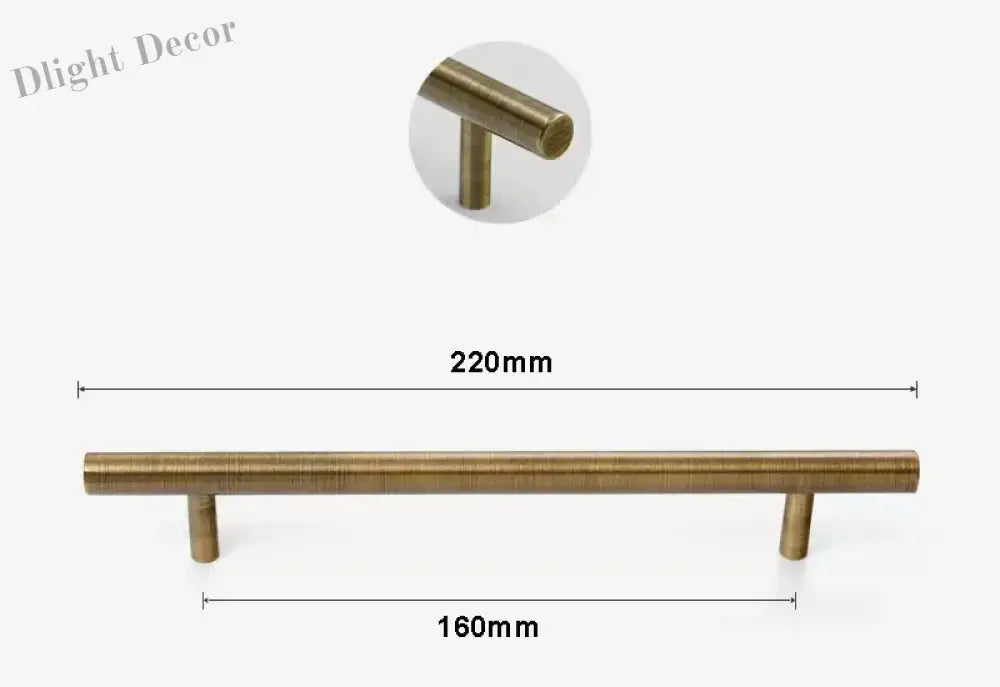 Antique Brass Handles – Old-Copper Wardrobe Knobs and Bronze Cabinet Pulls for Furniture 220mm Handles