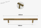 Antique Brass Handles – Old-Copper Wardrobe Knobs and Bronze Cabinet Pulls for Furniture 220mm Handles
