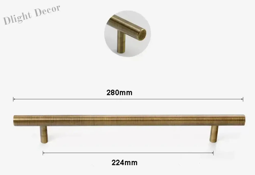 Antique Brass Handles – Old-Copper Wardrobe Knobs and Bronze Cabinet Pulls for Furniture 280mm Handles