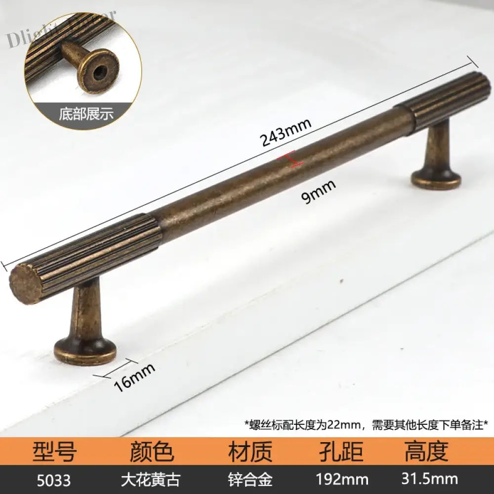 Antique Bronze Cupboard Door Handles – Retro Furniture Pulls 5033 192mm