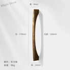 Antique Bronze Wardrobe Door Handles – Zinc Alloy Cabinet Pulls and Drawer Knobs 2042-160mm Handles